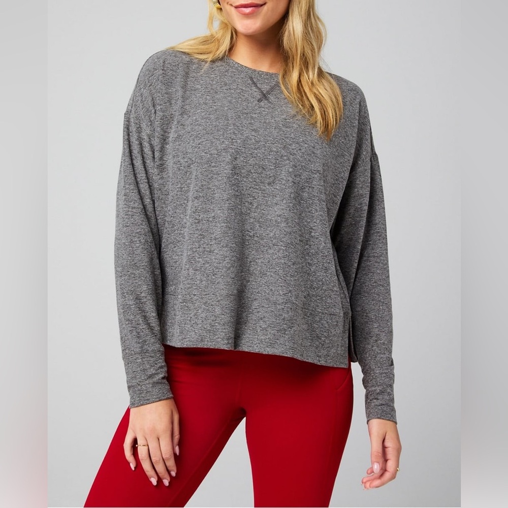FABLETICS Heather Gray Crewneck Pullover Sweatshirt  SIZE XXL/1X